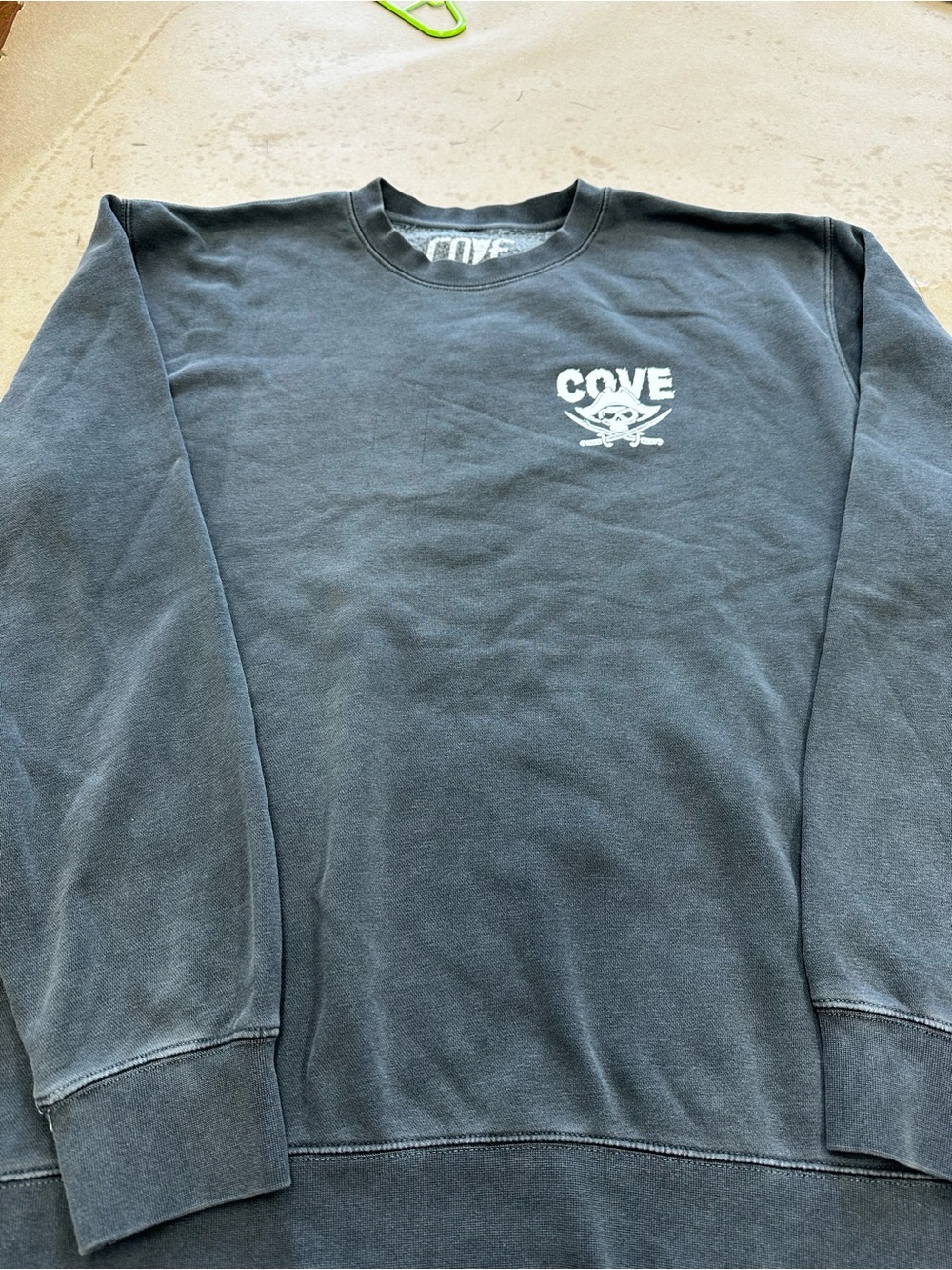 Cove Crewneck Sweatshirt in Charcoal with White Logo